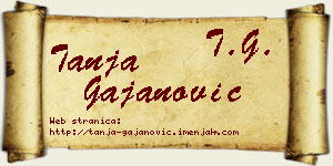 Tanja Gajanović vizit kartica